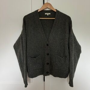 Gray Oversized Cardigan